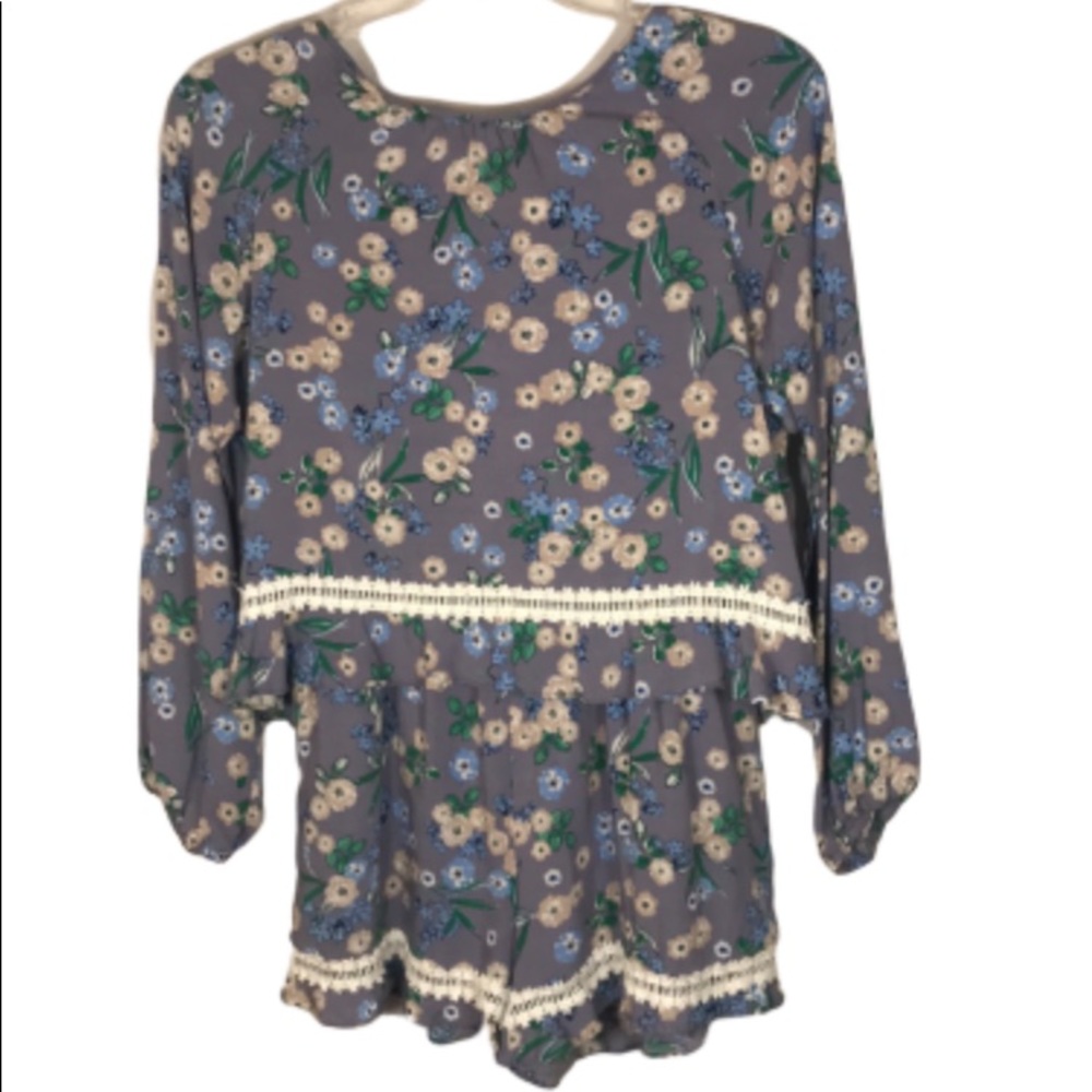 Mistic Prysm lavender floral Romper by Listicle